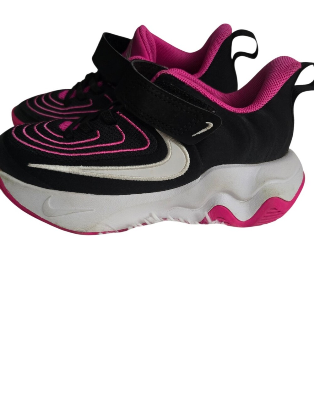 Nike Giannis Inmortality Kids Black and Pink Velcro Athletic Sneakers